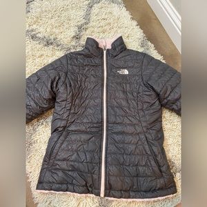 Girls Northface jacket. reversible